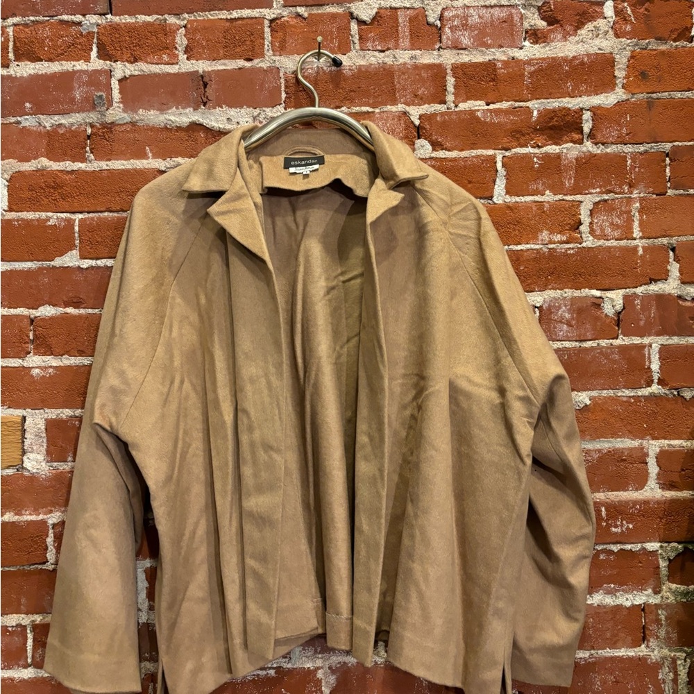 Eskandar Baby Camel Cardigan Coat (Eskandar size 0)